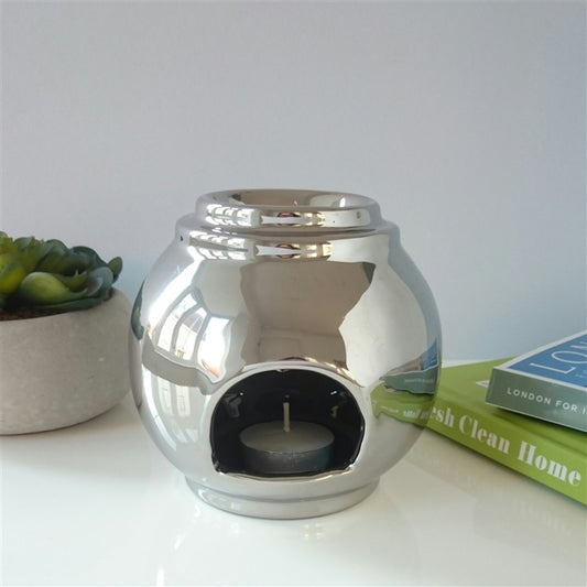 Stackable Large Ball Ceramic Wax Melter Chrome