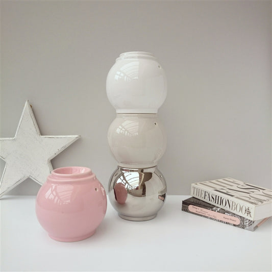 Stackable Large Ball Ceramic Wax Melter Chrome