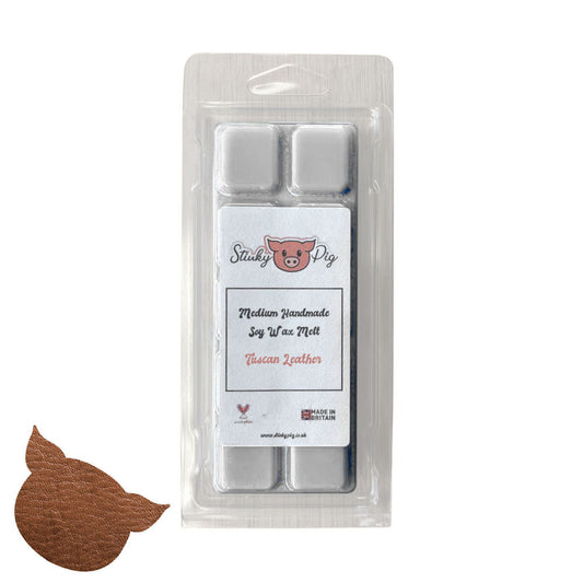 Tuscan Leather Medium Wax Melt Clamshell Bar