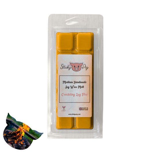 Crackling Log Fire Medium Wax Melt Clamshell Bar