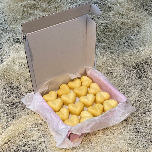16 Passion Fruit Small Wax Hearts