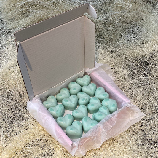 16 Lime Small Wax Hearts