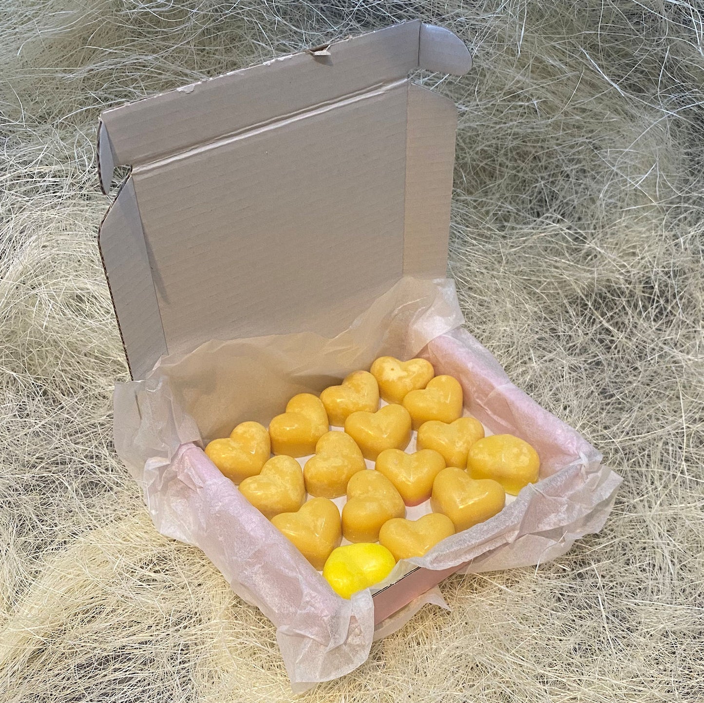 16 Tropical Small Wax Hearts