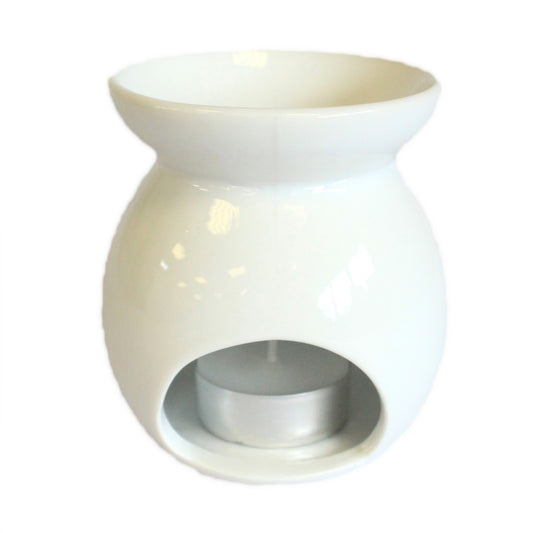 Classic Small Tree Cut Out Oil Burner White