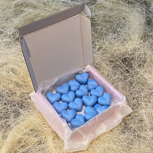 16 Fresh Linen Small Wax Hearts
