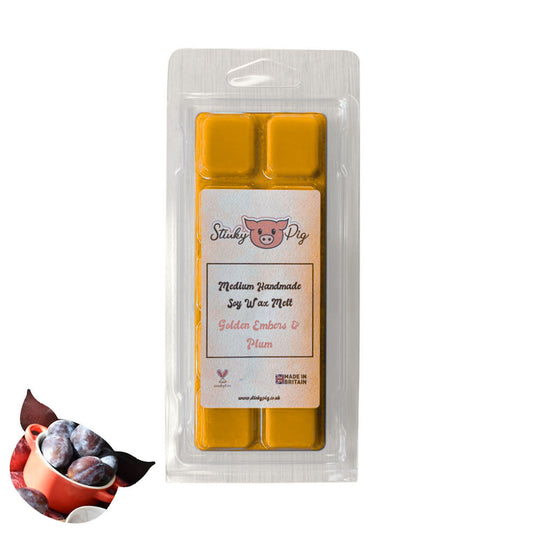 Golden Embers & Plum Medium Wax Melt Clamshell Bar