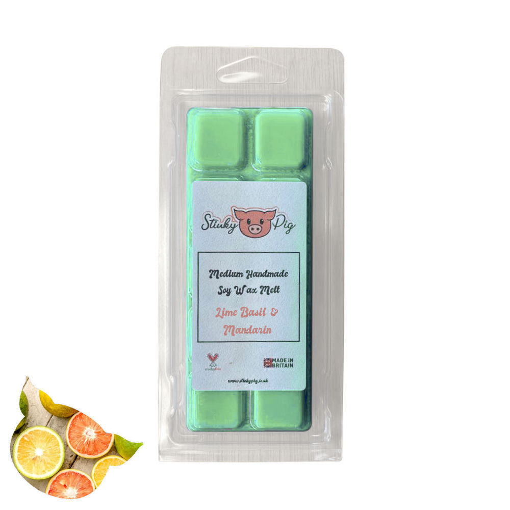 Lime Basil & Mandarin Medium Wax Melt Clamshell Bar