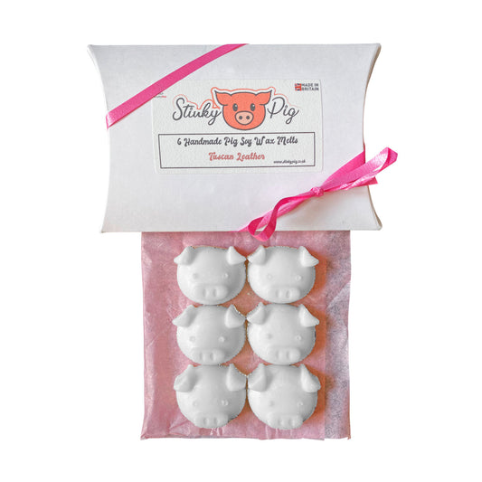 6 Tuscan Leather Wax Melt Pigs