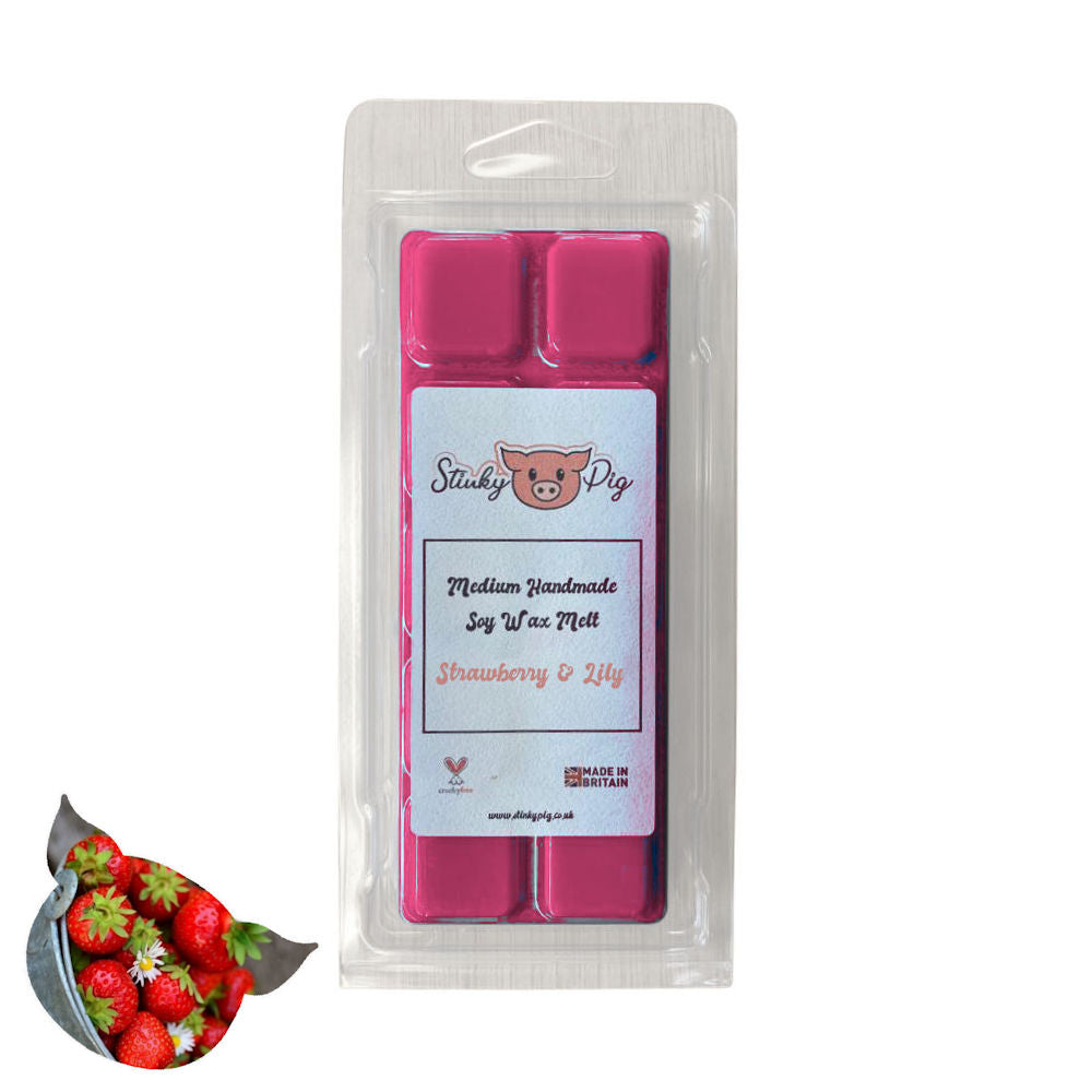 Strawberry & Lily Medium Wax Melt Clamshell Bar