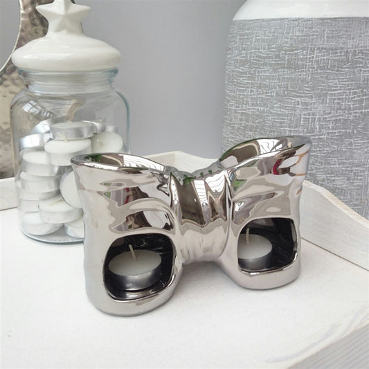 Double Bow Ceramic Wax Melter Chrome