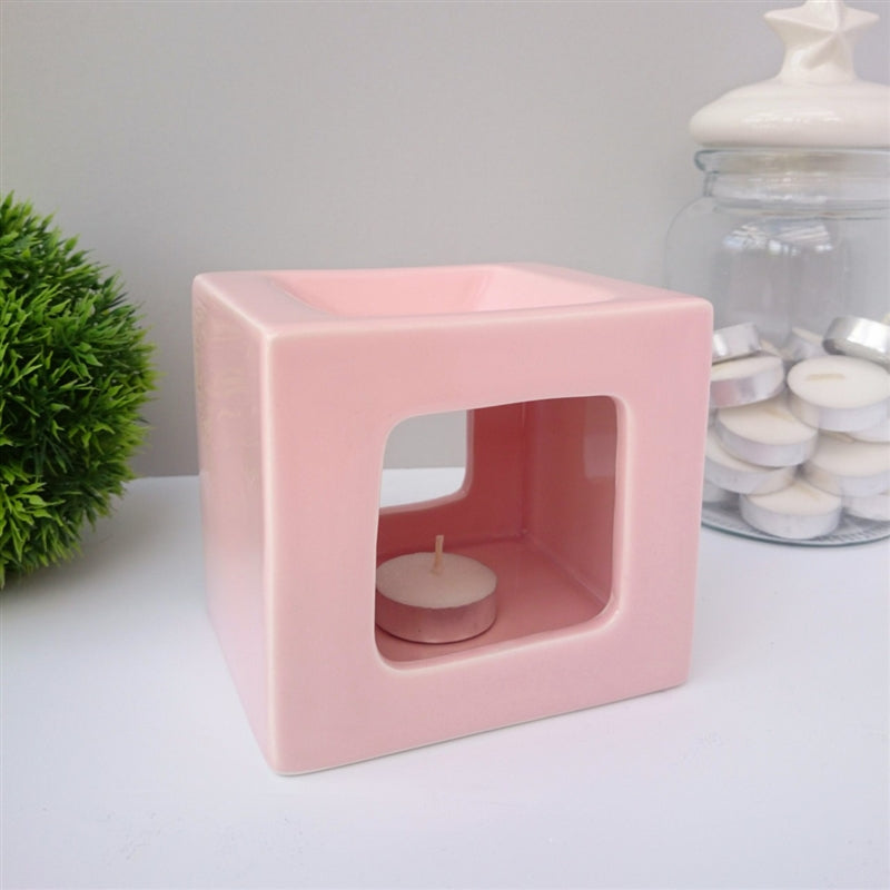 Cubic Ceramic Wax Melter Pink